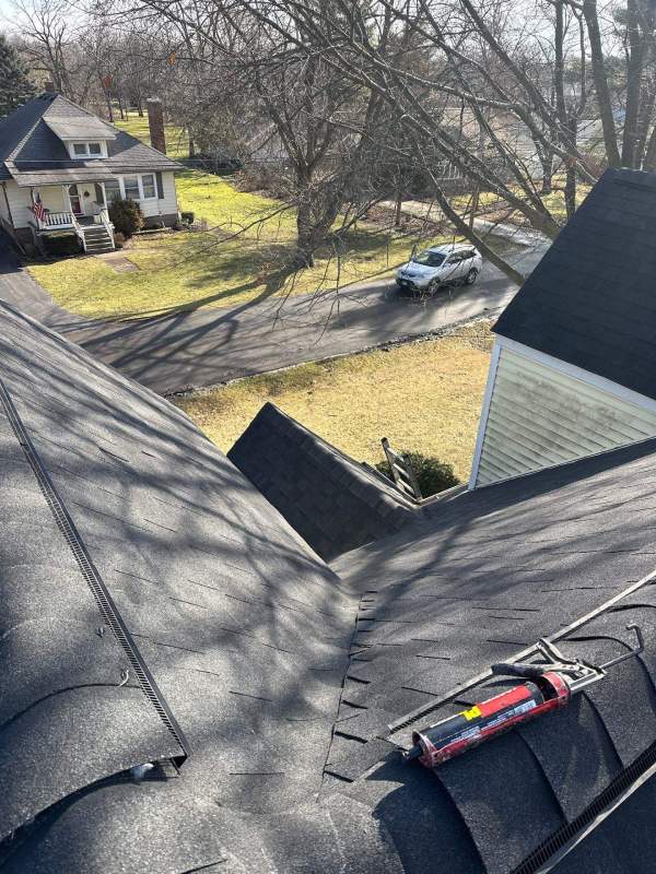 Complete roof replacement on a two-story colonial home in Westmont, IL